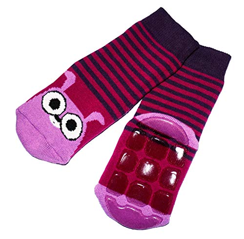 Weri Spezials Baby und Kinder Voll-ABS antirutsch Stoppersocken für Jungen Lustige Tiere in verschiedenen Muster (27-30, Beere Hase) von Weri Spezials