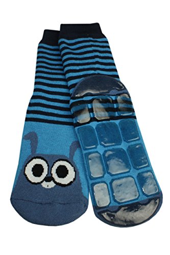 Weri Spezials Baby und Kinder Voll-ABS antirutsch Stoppersocken für Jungen und Mädchen Lustige Tiere in verschiedenen Muster (35-38, Blau Hase) von Weri Spezials