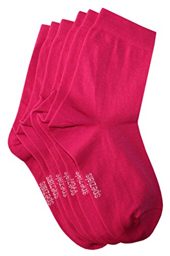 Weri Spezials Baby- und Kindersocken für Mädchen und Jungen Uni Glatt im 3er Set in verschiedenen Farben- (19-22, Pink) von Weri Spezials