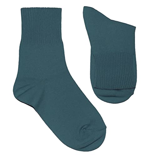 Weri Spezials Damen Gesundheits Socken Baumwolle mit weichem Gummirand Diabetiker (35-38, Agatgrün) von Weri Spezials