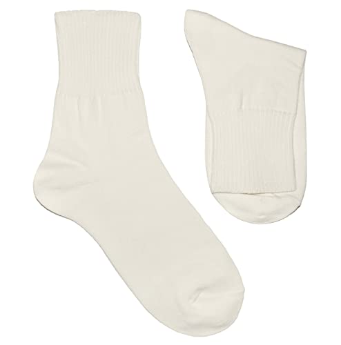 Weri Spezials Damen Gesundheits Socken Baumwolle mit weichem Gummirand Diabetiker (35-38, Creme) von Weri Spezials