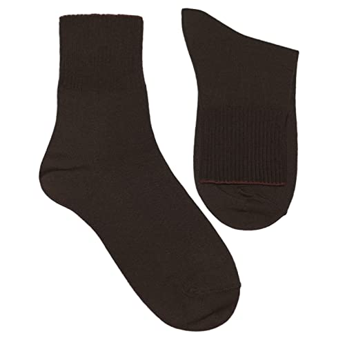 Weri Spezials Damen Gesundheits Socken Baumwolle mit weichem Gummirand Diabetiker (35-38, Schoko) von Weri Spezials