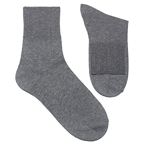 Weri Spezials Damen Gesundheits Socken Baumwolle mit weichem Gummirand Diabetiker (39-42, Grau mel.) von Weri Spezials