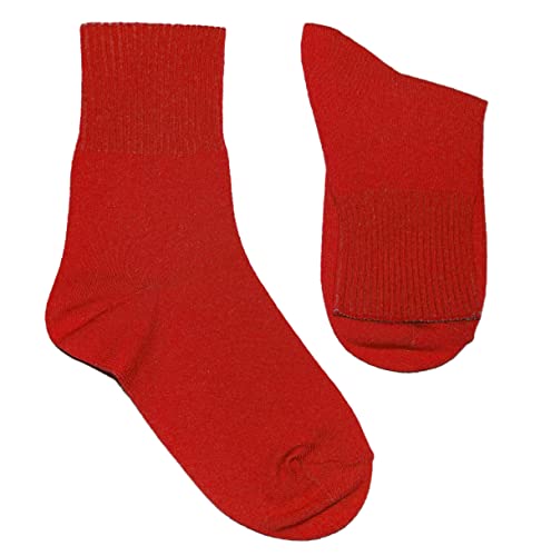 Weri Spezials Damen Gesundheits Socken Baumwolle mit weichem Gummirand Diabetiker (39-42, Rot) von Weri Spezials