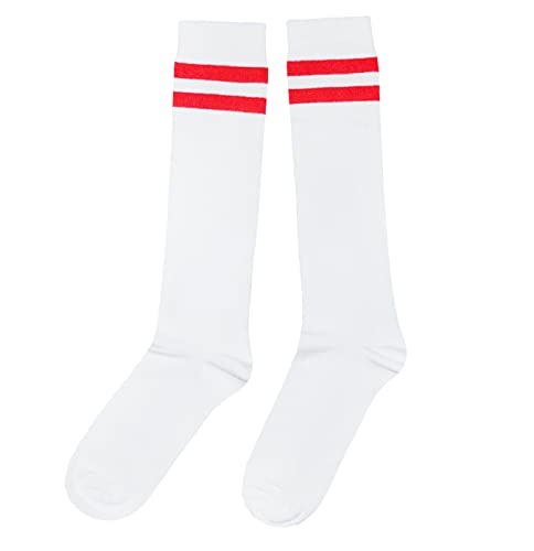 Weri Spezials Damen Kniestrümpfe Baumwolle College Knee-High Lange Socken Strümpfe Zwei Ringel Sportsocken für Mädchen von Weri Spezials