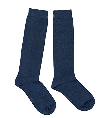 Weri Spezials Damen Kniestrümpfe in hochmodischen Farben - Gute Passform und weiche Baumwolle. (35-38, Denim) von Weri Spezials