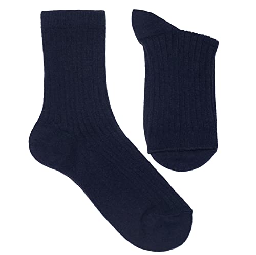 Weri Spezials Damen Socken Casual Rippe aus Baumwolle in mehreren Natur Farben. (39-42, Marine) von Weri Spezials