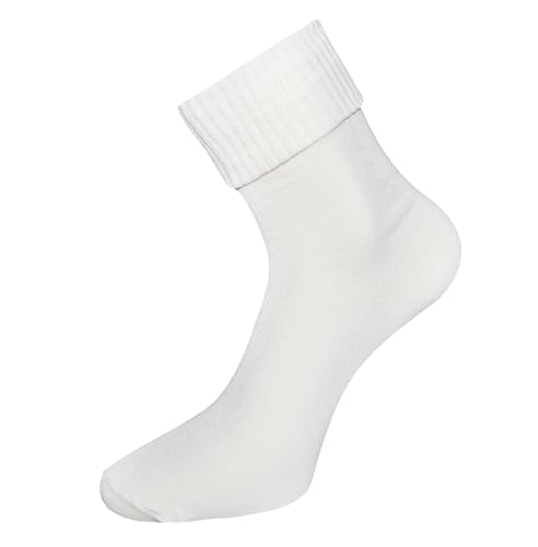 Weri Spezials Damen Socken mit Umschlag aus Baumwolle Softbund Manschetten Wintersocken Umschlagsocken (DE/NL/SE/PL, Numerisch, 39, 42, Regular, Regular, Latte) von Weri Spezials