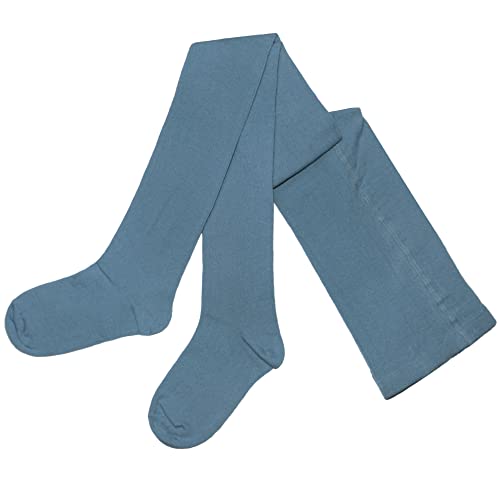 Weri Spezials Damenstrumpfhose Blickdicht Baumwolle in mehreren Farben-modisch und klassisch. (50-52, Blaugrau Uni) von Weri Spezials