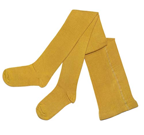 Weri Spezials Damenstrumpfhose Blickdicht Baumwolle in mehreren Farben - modisch und lässig bleiben auch bei Regen und Kälte!. (54-56, Senf) von Weri Spezials