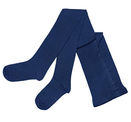 Weri Spezials Damenstrumpfhose Uni Glatte Blickdicht, Baumwolle in mehreren modernen Farben. (54-56, Denim) von Weri Spezials