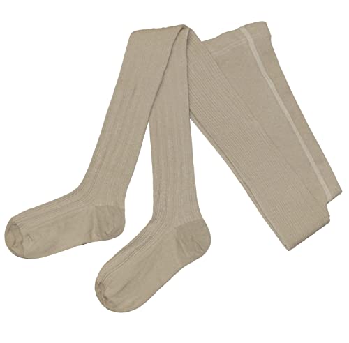 Weri Spezials Damenstrumpfhose mit Komfortzwickel in Wolle Weich Warm Qualität (38-40, Beige Rippe) von Weri Spezials