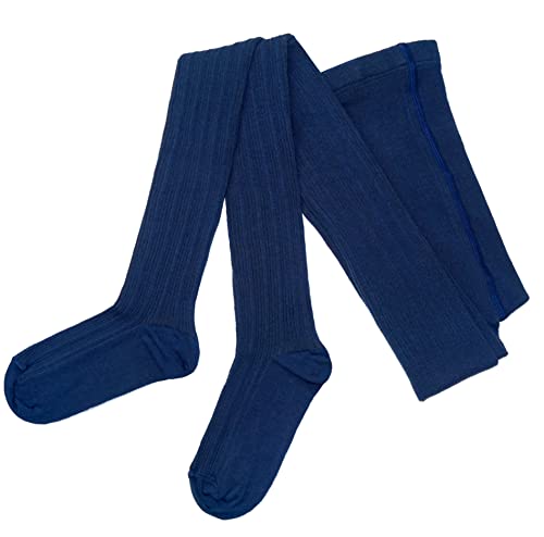Weri Spezials Damenstrumpfhose mit Komfortzwickel in Wolle Weich Warm Qualität (38-40, Saarblau Rippe) von Weri Spezials
