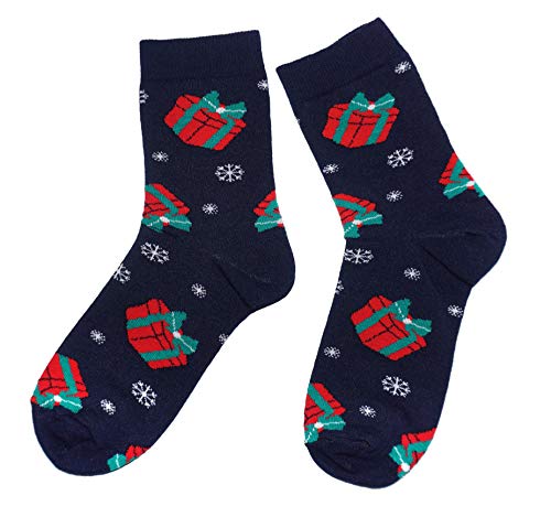Weri Spezials Herren Socken mit mehreren Weihnachtsmotiven! In mehreren Mustern- und Farbvariationen! (43-46, Marine Schmuck) von Weri Spezials