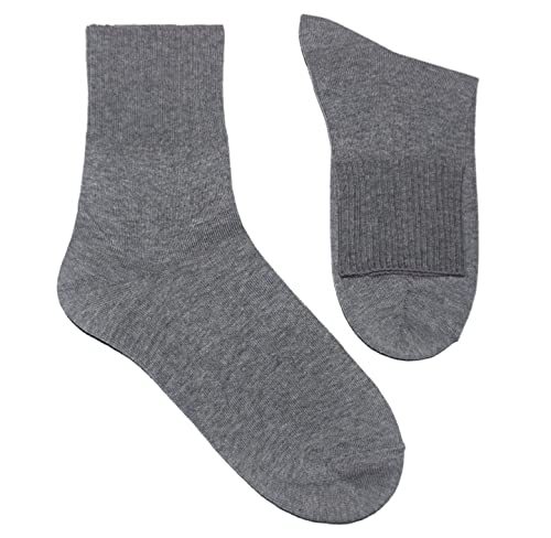 Weri Spezials Herren Gesundheits Socken Baumwolle Diabetiker mit dem weichen Rand ohne Gummi (43-46, Grau mel.) von Weri Spezials