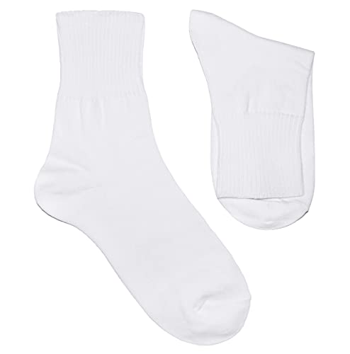 Weri Spezials Herren Gesundheits Socken Baumwolle Diabetiker mit dem weichen Rand ohne Gummi (43-46, Weiß) von Weri Spezials