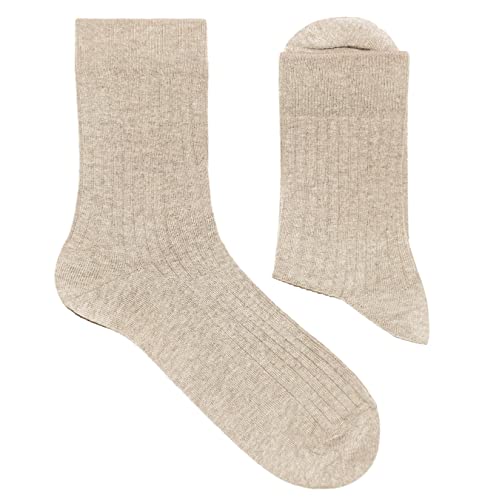 Weri Spezials Herren Socken Rippe aus Baumwolle in 10 Natur Farben (39-42, Natur) von Weri Spezials