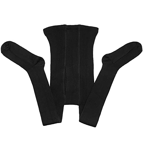 Weri Spezials Herren Strumpfhose mit Eingriff Baumwolle Rippe in mehreren tollen Farben (Schwarz Rippe, 46-48) von Weri Spezials