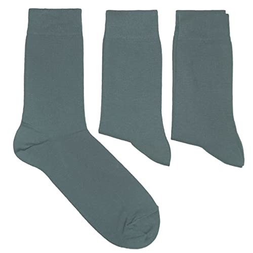 Weri Spezials Herrensocken Baumwolle einfarbig 3-Pack Business Casual Basic für jeden Tag in vielen tollen Farben Uni (43-46, Swimblau) von Weri Spezials