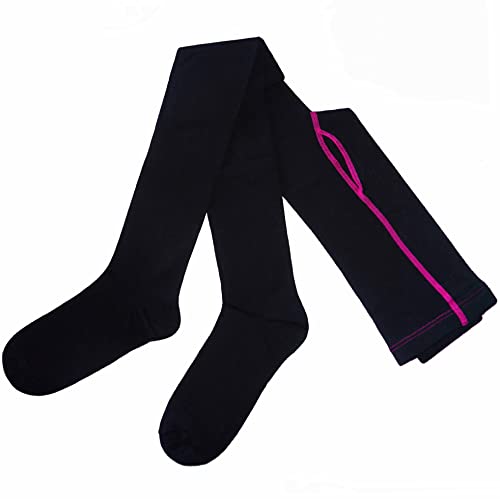 Weri Spezials Herrenstrumpfhose mit Eingrif in mehreren tollen Farben (58-60, Schwarz-Pink Naht) von Weri Spezials