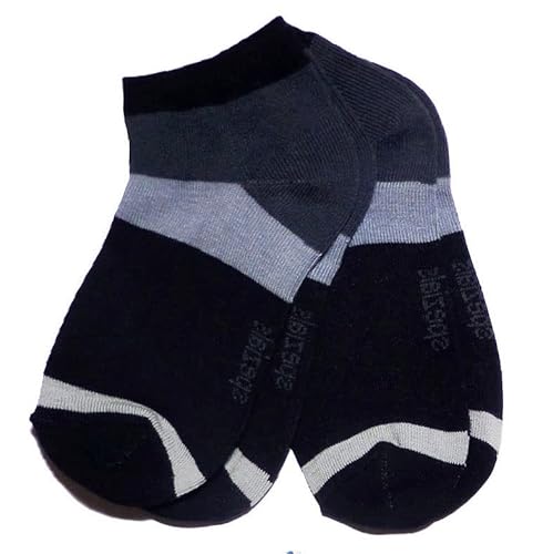 Weri Spezials Kinder Sneaker Socken für Jungen und Mädchen Baumwolle in 2er Sets Doppelpack farbige Design (39-42, Schwarz Modern 2er) von Weri Spezials