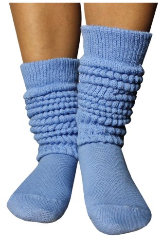 Weri Spezials Kinder Stulpen - Wärmeschutz für Beine und Schoppersocken. Gut für Sport Ballet Fitness und kühle Tagen! In Mehreren Länge- und Farbvariationen! (39-42, Mittelblau Schopper) von Weri Spezials