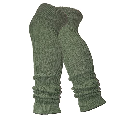 Weri Spezials Kinder Stulpen - Wärmeschutz für Beine und Schoppersocken. Gut für Sport Ballet und kühle Tagen! In mehreren Länge- und Farbvariationen! (55 cm, Olive 55) von Weri Spezials