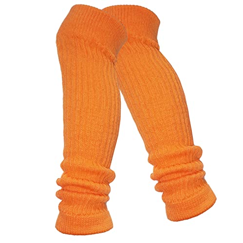 Weri Spezials Kinder Stulpen - Wärmeschutz für Beine und Schoppersocken. Gut für Sport Ballet und kühle Tagen! In mehreren Länge- und Farbvariationen! (55 cm., Orange 55) von Weri Spezials