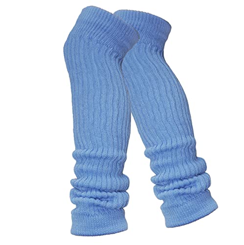 Weri Spezials Kinder Stulpen - Wärmeschutz für Beine und Schoppersocken. Gut für Sport Ballet und kühle Tagen! In mehreren Länge- und Farbvariationen! (55 cm., Mittelblau 55) von Weri Spezials