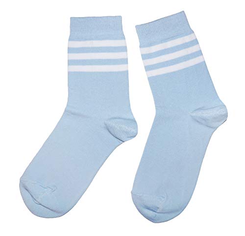 Weri Spezials Klassische Damen Socken mit modischen Designs! In mehreren Mustern- und Farbvariationen! (39-42, Hellblau-Creme mit Ringel) von Weri Spezials