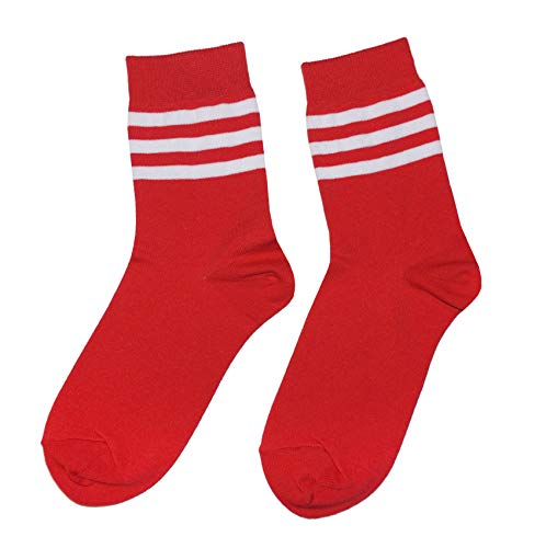 Weri Spezials Klassische Damen Socken mit modischen Designs! In mehreren Mustern- und Farbvariationen! (39-42, Rot-Weiß mit Ringel) von Weri Spezials