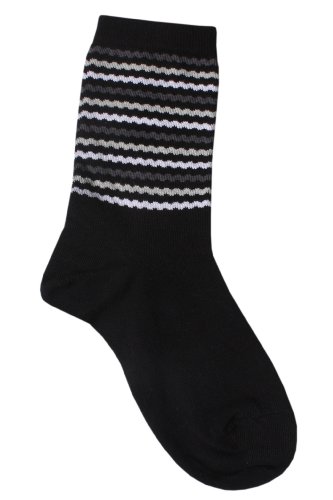 Weri Spezials Klassische Damen Socken mit modischen Designs! In mehreren Mustern- und Farbvariationen! (39-42, Schwarz-Grau Ringel) von Weri Spezials