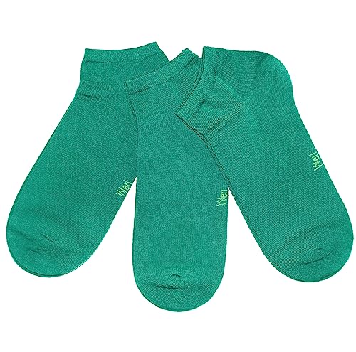 Weri Spezials Sneaker Socken 3 Paar Damen und Kinder Sportsocken 3-er Pack Baumwolle Sneakersocken Set Uni Glatt (as3, numeric, numeric_35, numeric_38, regular, regular, Tourmaline) von Weri Spezials