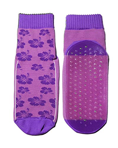 Weri Spezials Strandsocken für Baby Kinder und Damen mit der durchgehendenABS Beschichtung, Aloha Hawaii Aqua-Socken Schwimmschuhe, von Größe 19 bis 42 (27-30, Violett) von Weri Spezials