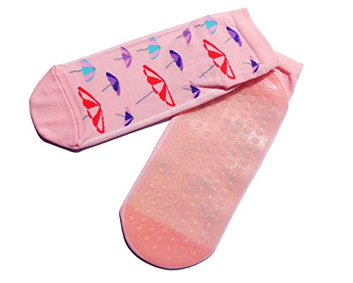 Weri Spezials Strandsocken für Madchen un Damen mit der durchgehenden ABS Beschichtung, Aqua-Socken Schwimmschuhe mit Sonnenschirm, von Größe 31 bis 42, in 2 tollen Farben (35-38, Dunkelrosa) von Weri Spezials