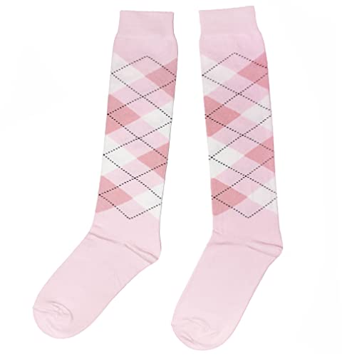 Weri Spezials Unisex Kniestrümpfe aus Baumwolle Argyle für Kinder und Erwachsene Rombe Muster Reitsocken (as3, numeric, numeric_35, numeric_38, regular, Zuckerwatte, 35-38) von Weri Spezials