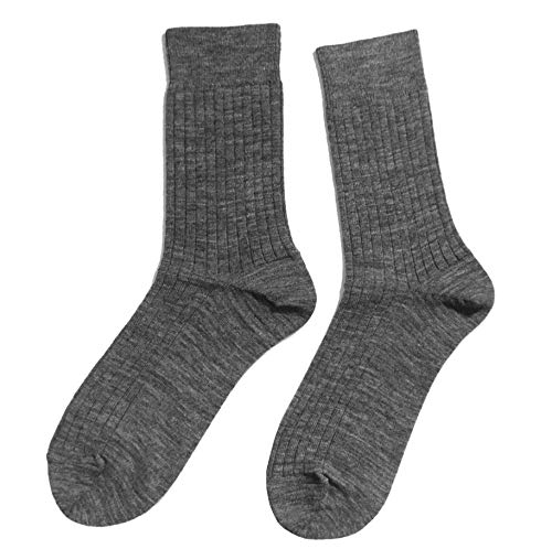 Weri Spezials Wertvolle Warme Natur Socken für Herren mit dem hohen Wolleanteil und Acryl. Grobstrick, Weich, Komfort und Wärme! (43-46, Anthrazit 5:2 Rippe) von Weri Spezials