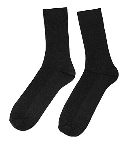 Weri Spezials Wolle Socken Wertvolle Warme Natur Herren Socke mit dem hohen Wolleanteil und Acryl (43-46, Schwarz 1:1 Rippe) von Weri Spezials