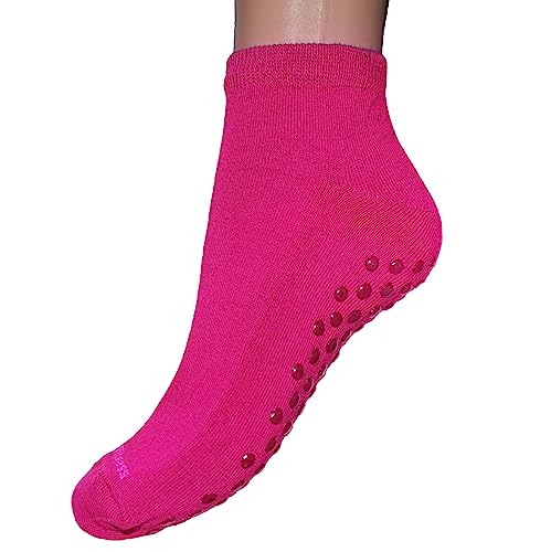 Weri Spezials Yoga & Fitness Damen Stoppersocken Anti-Rutsch Socken Pilates Sportsocken Sneaker (as3, numeric, numeric_35, numeric_38, regular, regular, Pink) von Weri Spezials