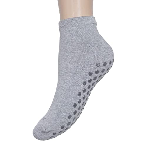 Weri Spezials Yoga & Fitness Damen Stoppersocken Anti-Rutsch Socken Pilates Sportsocken Sneaker (as3, numeric, numeric_39, numeric_42, regular, regular, Hellgrau) von Weri Spezials