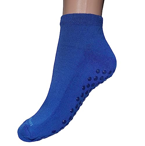 Weri Spezials Yoga & Fitness Damen Stoppersocken Anti-Rutsch Socken Pilates Sportsocken Sneaker (as3, numeric, numeric_39, numeric_42, regular, regular, Royal Blau) von Weri Spezials