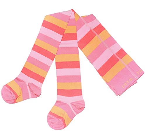 Weri Spezials Baby und Kinderstrumpfhose für Mädchen Blockringel Design in verschiedenen Farbvariationen (122-128, Rosa Blockringel) von Weri Spezials