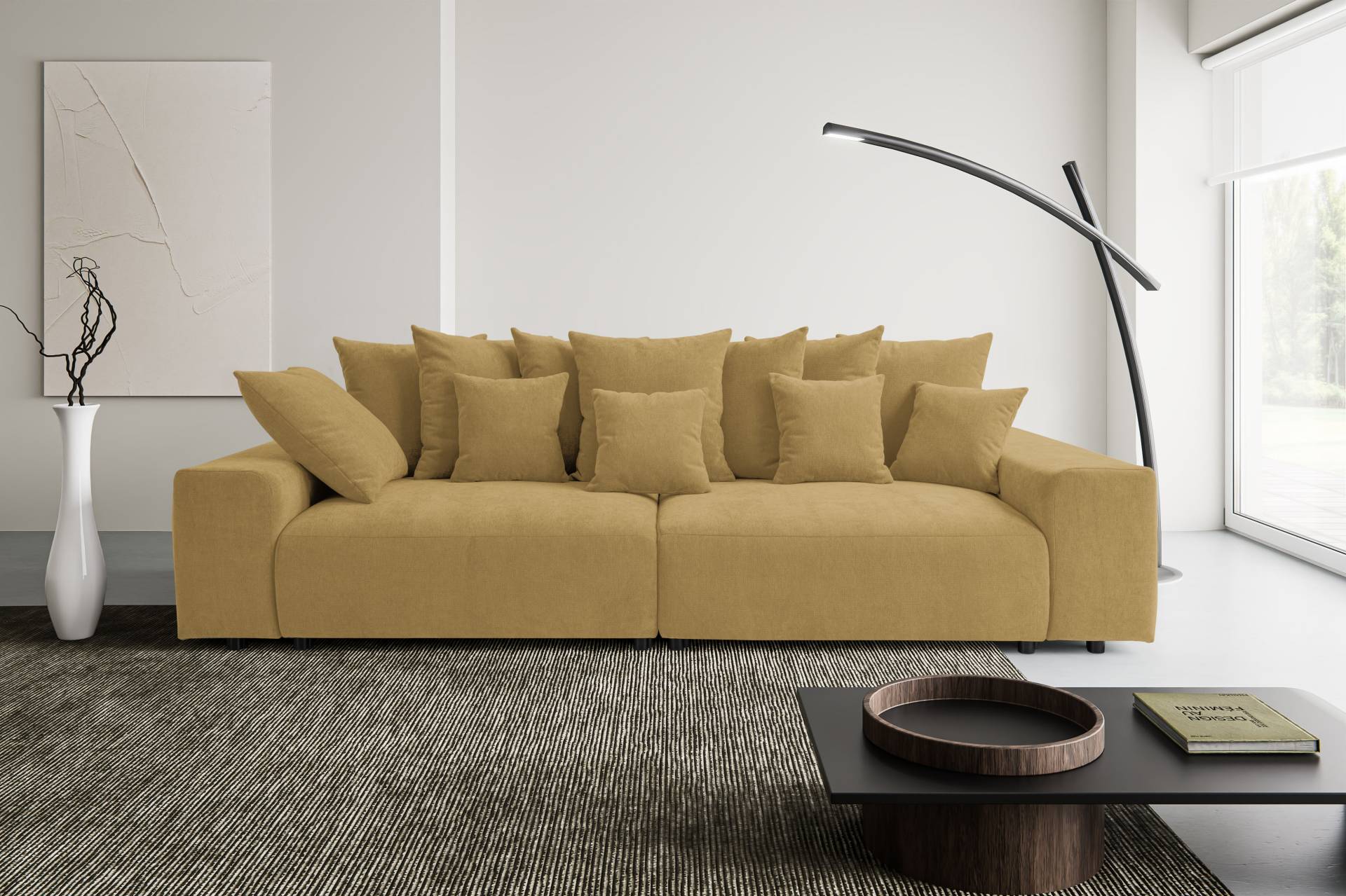 WERK2 Big-Sofa "Maxi B, Mega Sofa mit viel Platz, Breite 290 cm, pflegeleichte Bezüge" Maximaler Kuschelkomfort: XXL-Sofa mit 78 cm Sitztiefe & 12 Kissen von Werk2