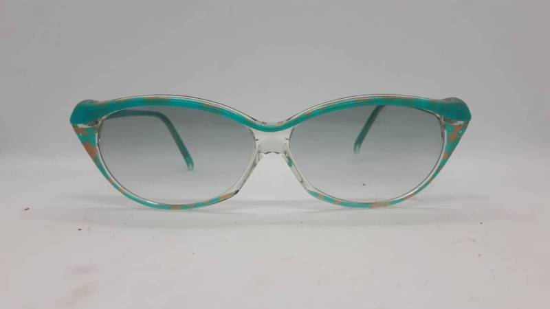 Vintage Alain Mikli 092 179 58 Sunglasses Handmade 80S Sonnenbrille Green Pastell Frame Cateye 1980S Made in France New Old Stock Unworn von Werk23