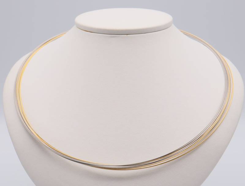Halsreif Neunreihig Bicolor Gold Edelstahl Halsreif Neunreihig Bicolor Gold Edelstahl von WerkBrett