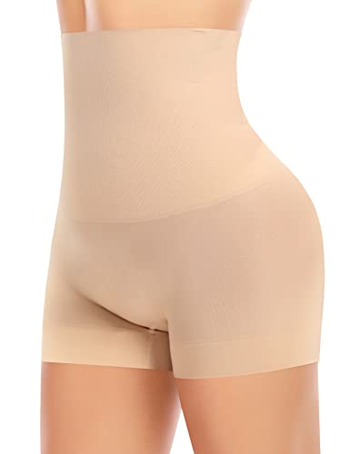 Werkiss Shapewear Shorts für Frauen Bauchkontrolle Höschen Nahtlose Shaping Shorts Control Pants Abnehmen Unterwäsche Boyshorts, #3 Beige-hohe Taille, 48 von Werkiss