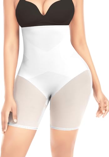 Werkiss Bauchweg Unterhose Damen Shapewear Miederhose Hohe Taille Unterwäsche Figurenformend Bauchkontrolle Body Shaper Leggings Miederpants(#1 Weiß, S) von Werkiss