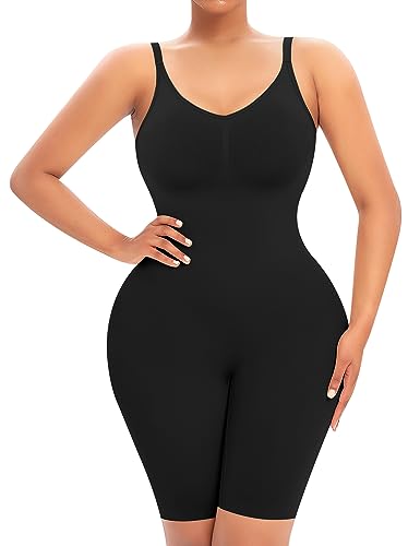 Werkiss Body Shapewear, Shapewear, Schlankheitsgürtel, flacher Bauch, figurformend, unsichtbar, Bodysuit, #2 Schwarz, 46 von Werkiss