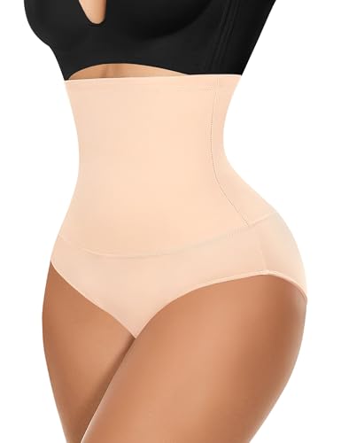 Werkiss Damen Shapewear Unterhose Bauchweg Miederhose Hohe Taille Unterwäsche Bauchkontrolle Miederpant Figurformende Miederslip Body Shaper für Frauen(#2 Beige, 3XL) von Werkiss