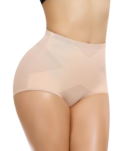 Werkiss Shapewear Damen Bauchweg Unterhose Bauch Weg Unterwäsche Bauchkontrolle Miederhose Figurformender Miederpant Body Shaper(#2 Beige, M) von Werkiss